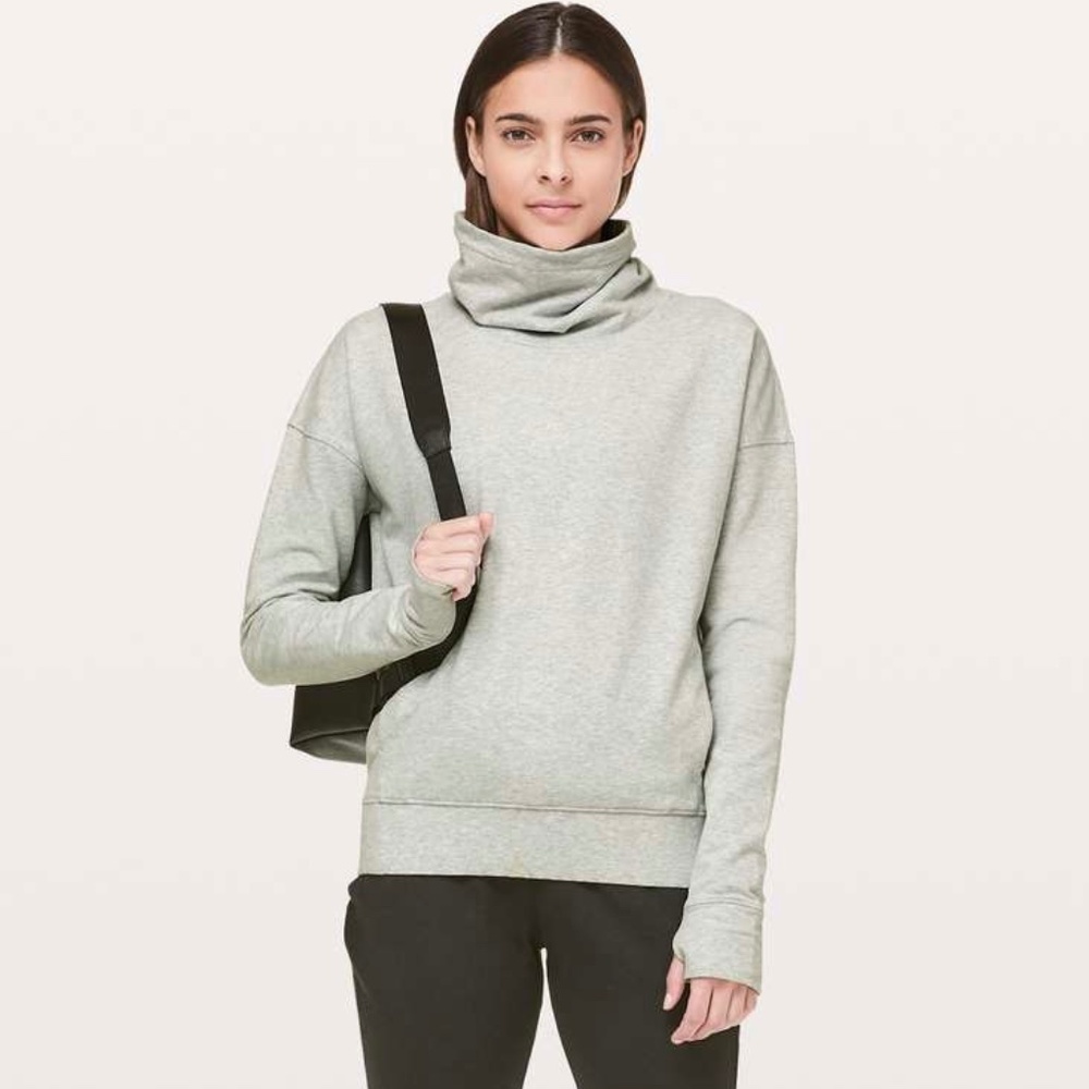 *FIRM PRICE* Lululemon Go Forward Pullover in Heathered Core Light Gray